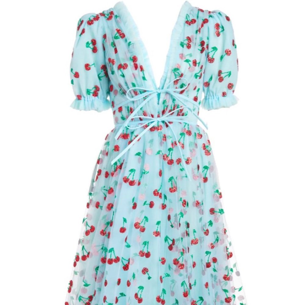 LIRIKA MATOSHI CHERRY MIDI DRESS